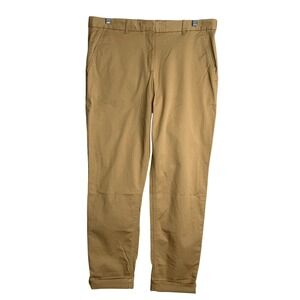 New Gap Broken In Khaki Pants Womens 8 Tan Straight Leg Preppy Business Casual